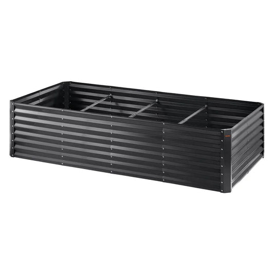 Topcobe Galvanized Raised Garden Bed Planter Box, Planters for Outdoor Plants, Flower Vegetable, 94.5x47.2x23.6"