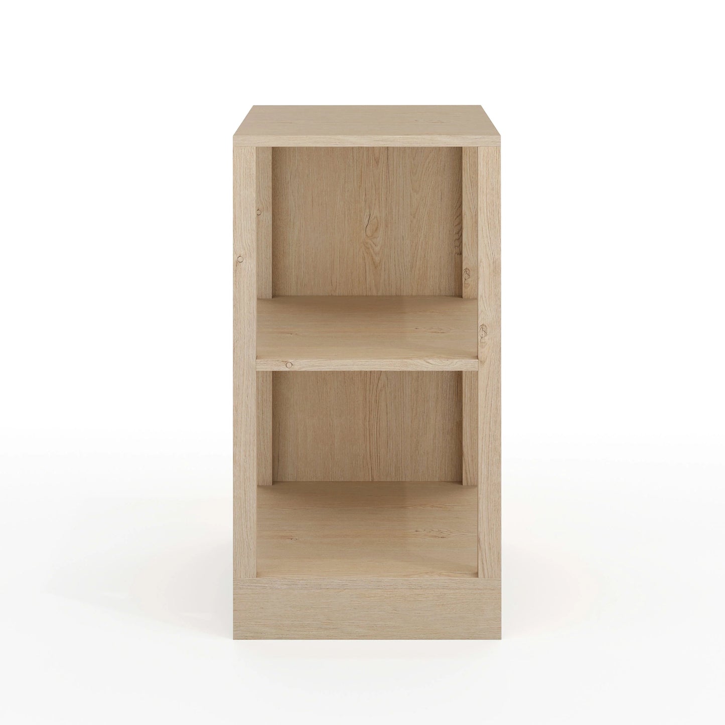 Martha Stewart Home Office Modular 2 Tier Bookshelf in Light Natural