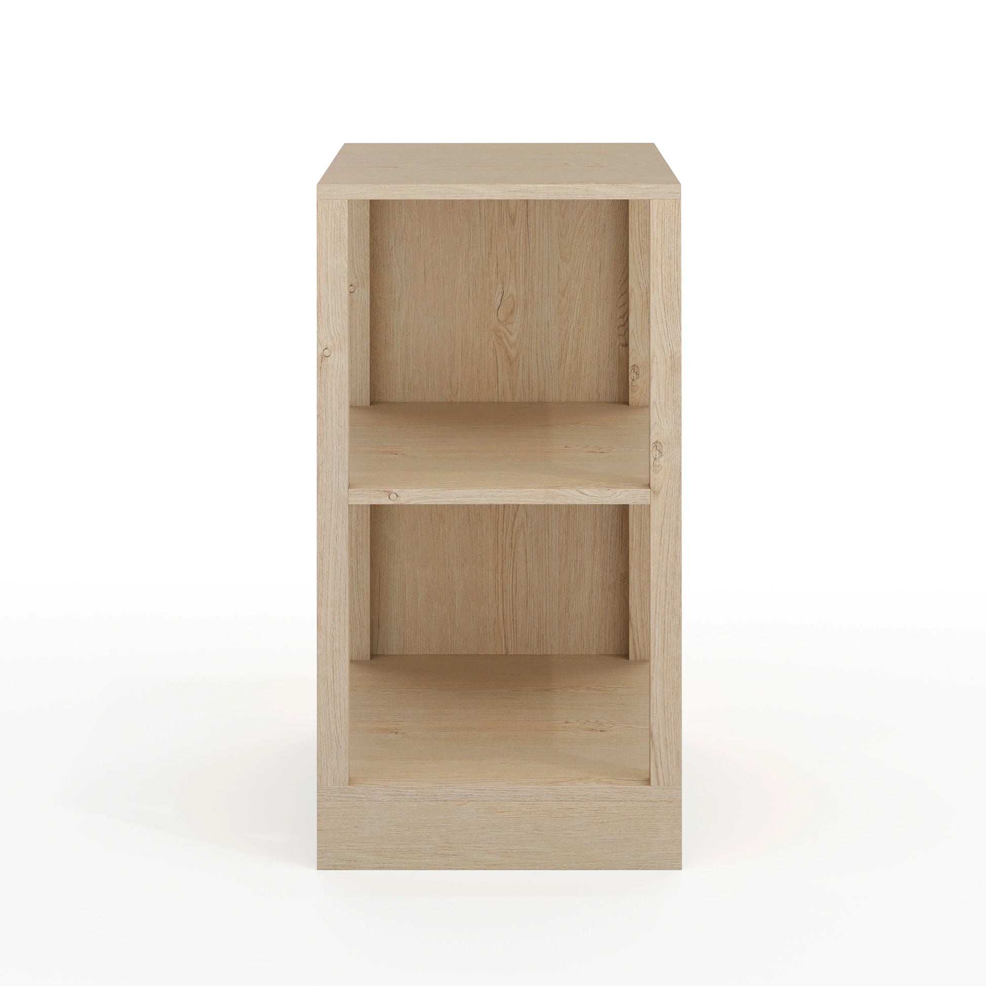 Martha Stewart Home Office Modular 2 Tier Bookshelf in Light Natural