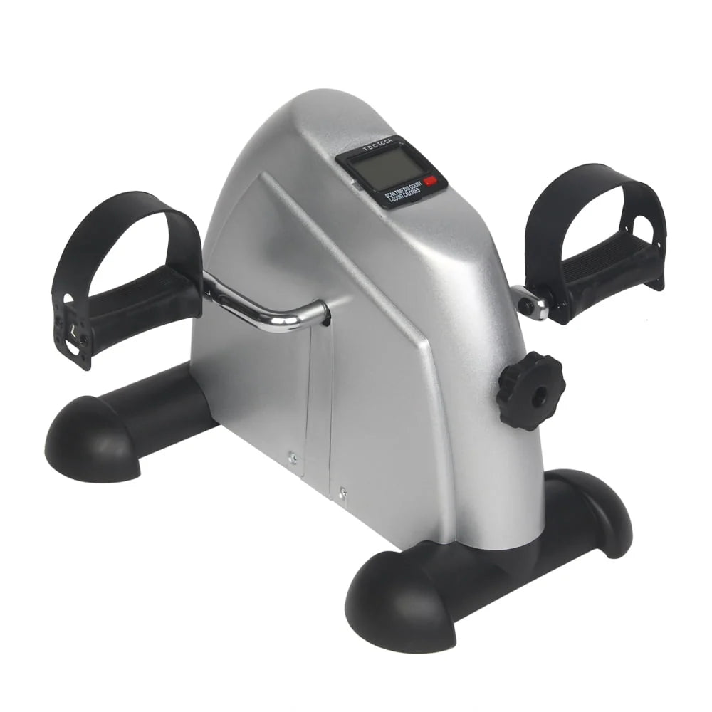 Ktaxon Portable Mini Bike Desk Exercise, Home Office Mini Peddle Bike with LCD Screen, 220 lb Maximum Weight (Silver)
