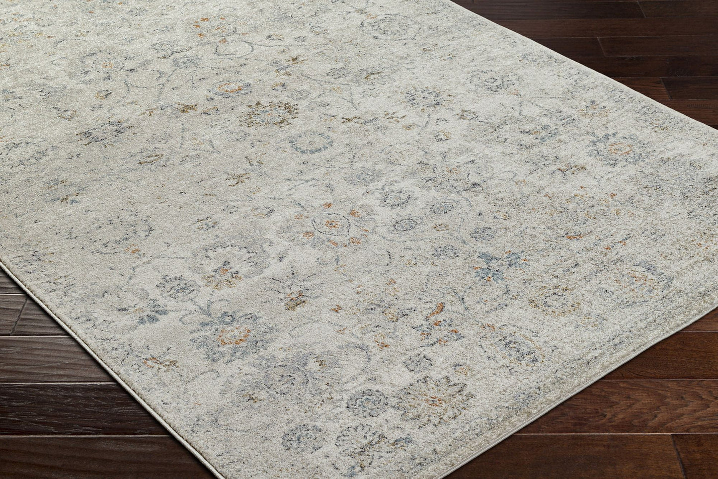 Livabliss Alpharetta Vintage Floral Area Rug,5'3" x 7',Cream/Gray