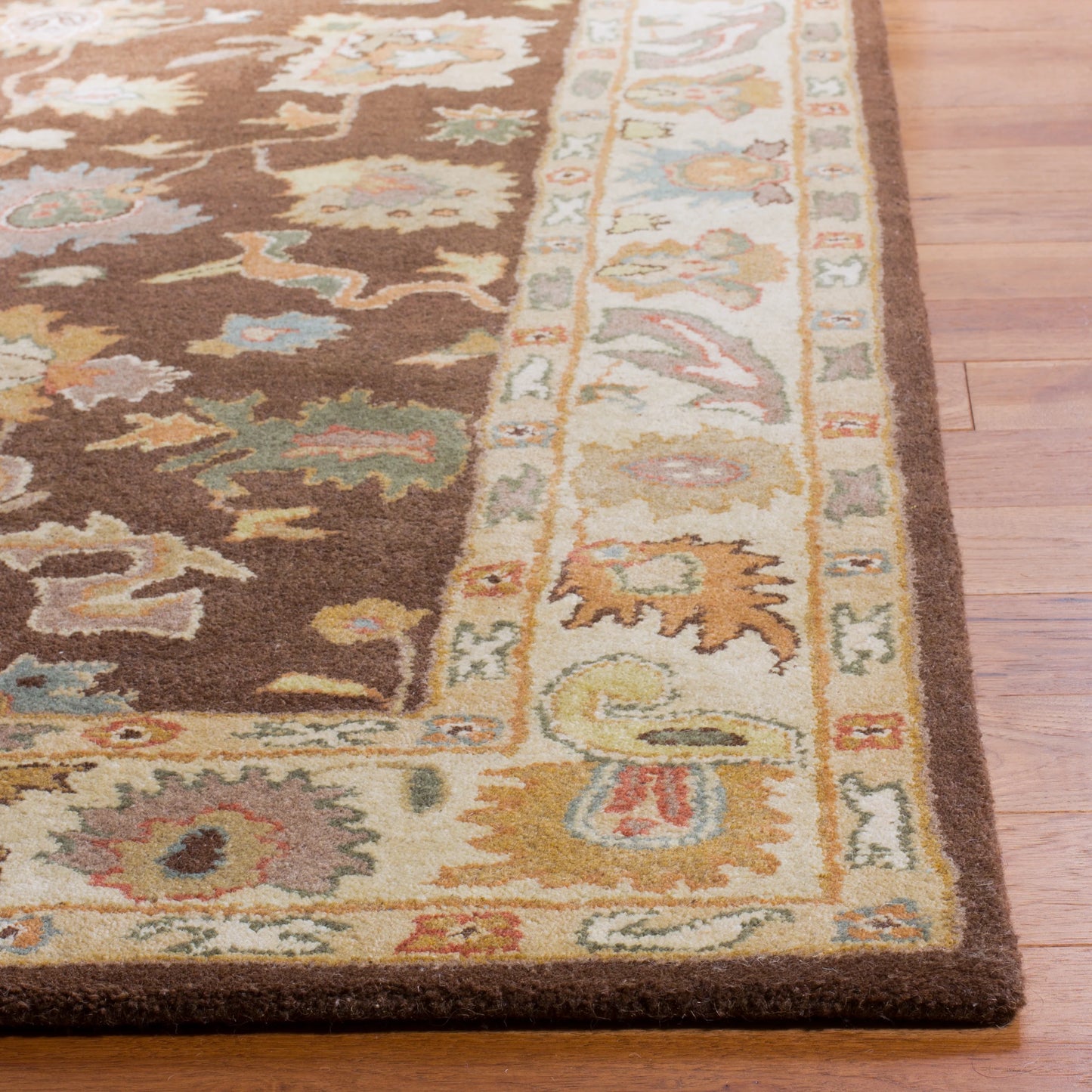 SAFAVIEH Bergama Bradford Oriental Wool Area Rug, Taupe/Ivory, 8' x 10'