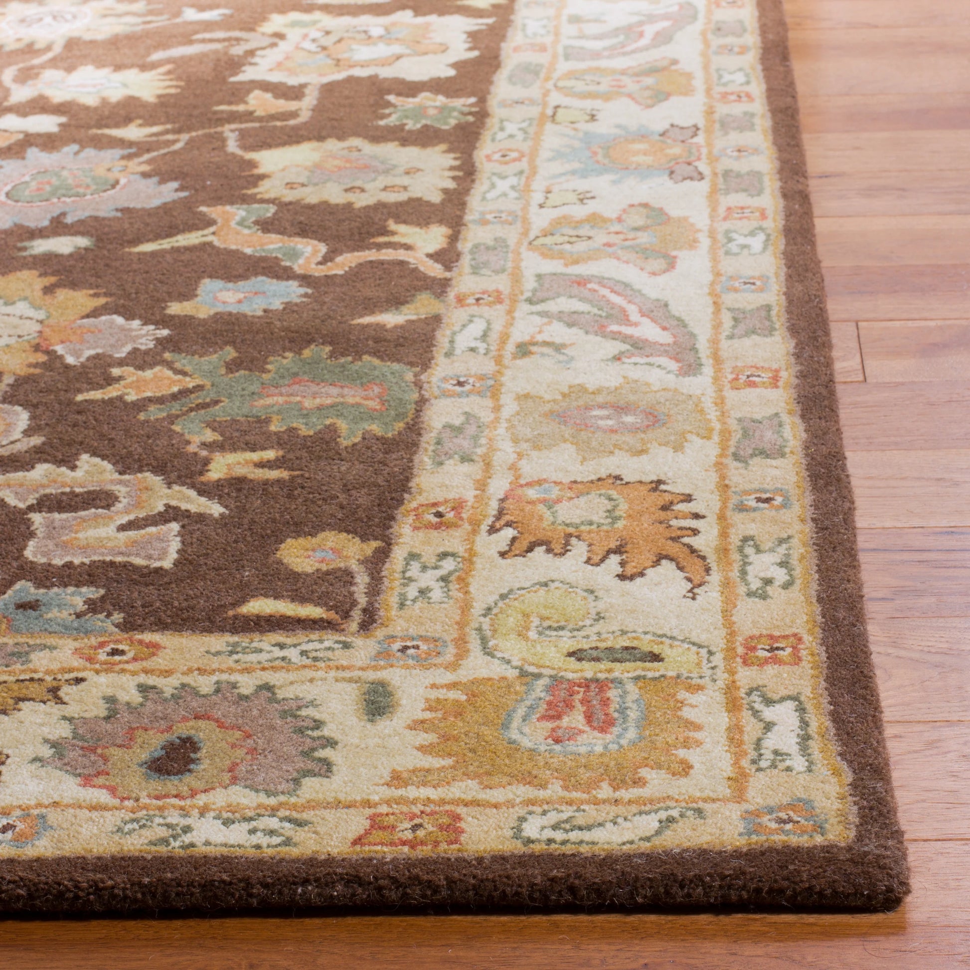 SAFAVIEH Bergama Bradford Oriental Wool Area Rug, Taupe/Ivory, 8' x 10'