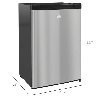 Upright Freezer, 3.0 Cubic Feet Compact Mini Freezer with Reversible Single Door and Adjustable Thermostat, Small freezer for Home, Dorm, Apartment, Home Office, Silver