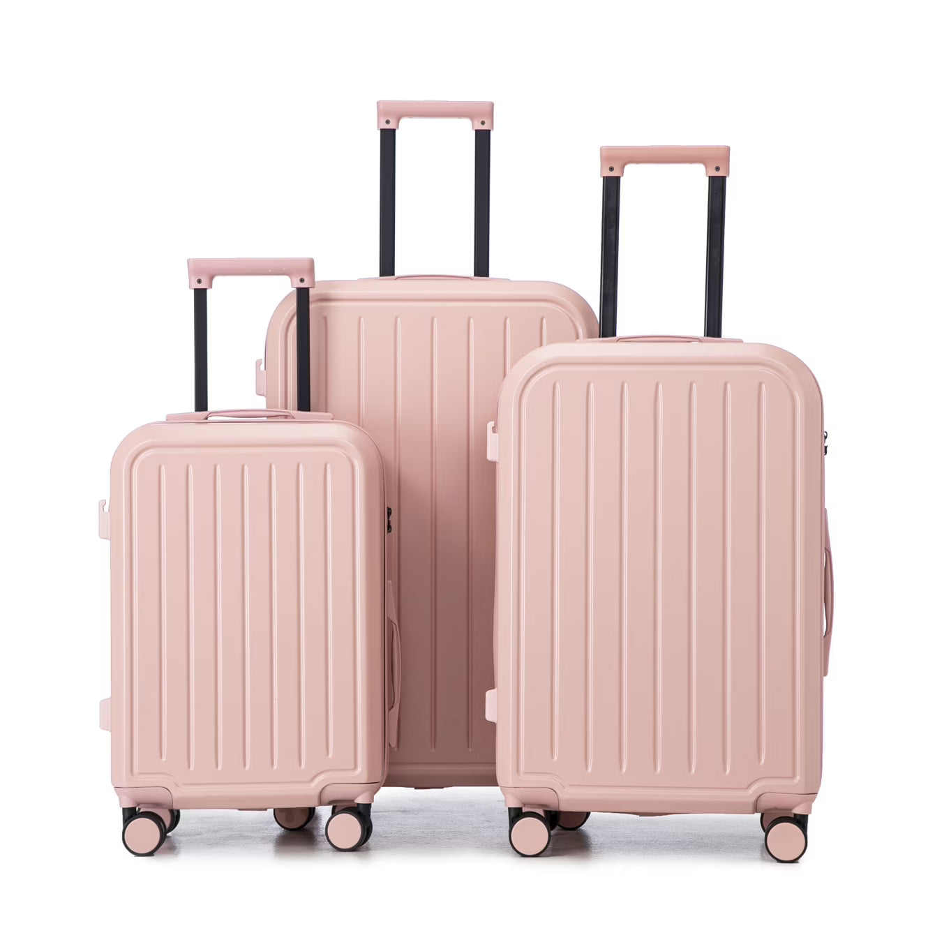 20/24/28 Inch ABS Hardshell Spinner Luggage with 3-Step Adjustable Handle, Carry-On Suitcase with USB Charging Port & Cup Holder, Waterproof Lightweight Suitcase for Travel