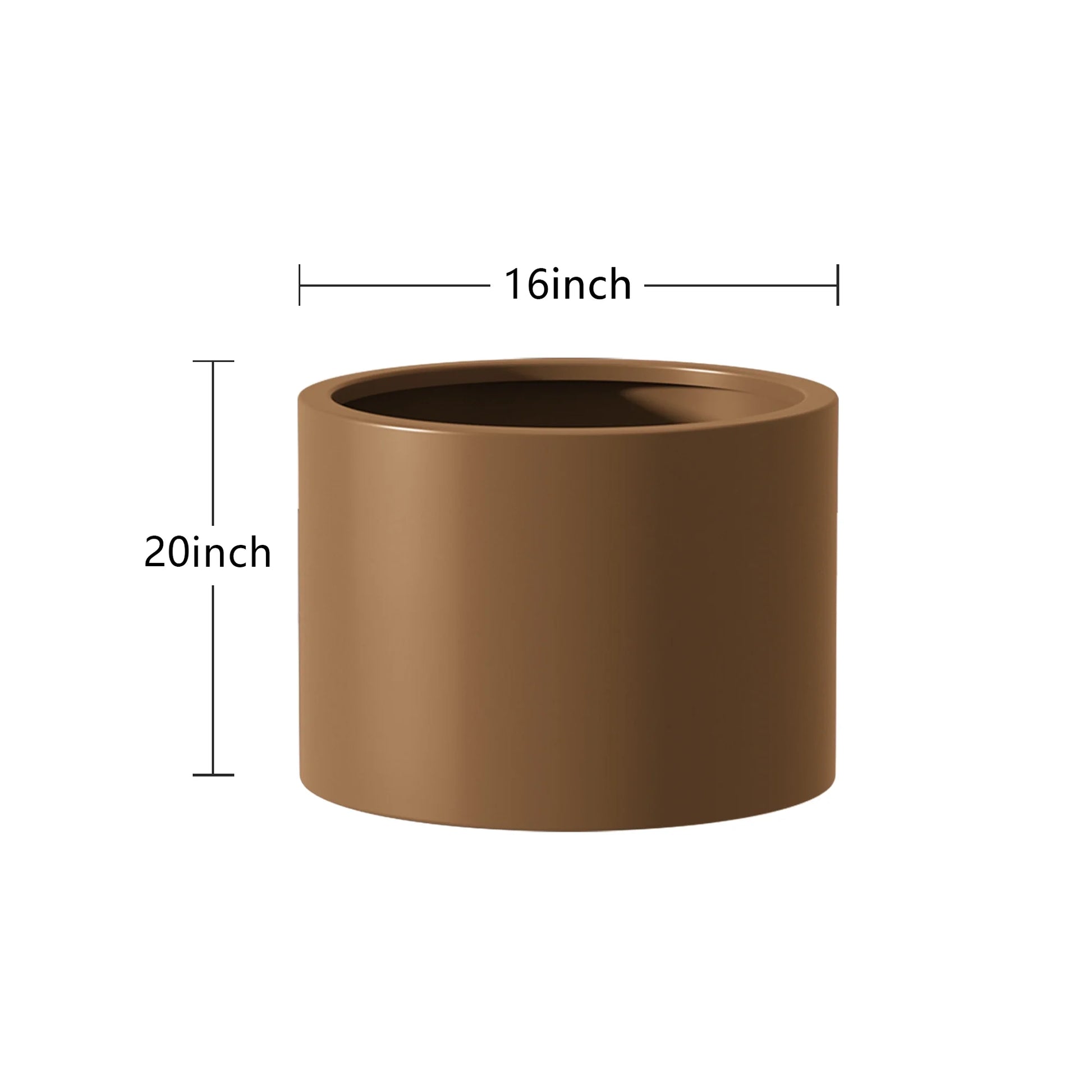 MAYEERTY 16*20"Outdoor Heavy Duty Metal Round Garden Bed,Pre-Rusted Planter Box for Herbs & Flowers, Brown