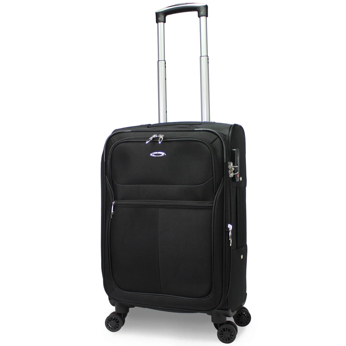 CalBags Kemyer Softside Lightweight 3-Piece Expandable Spinner Luggage Set - Black