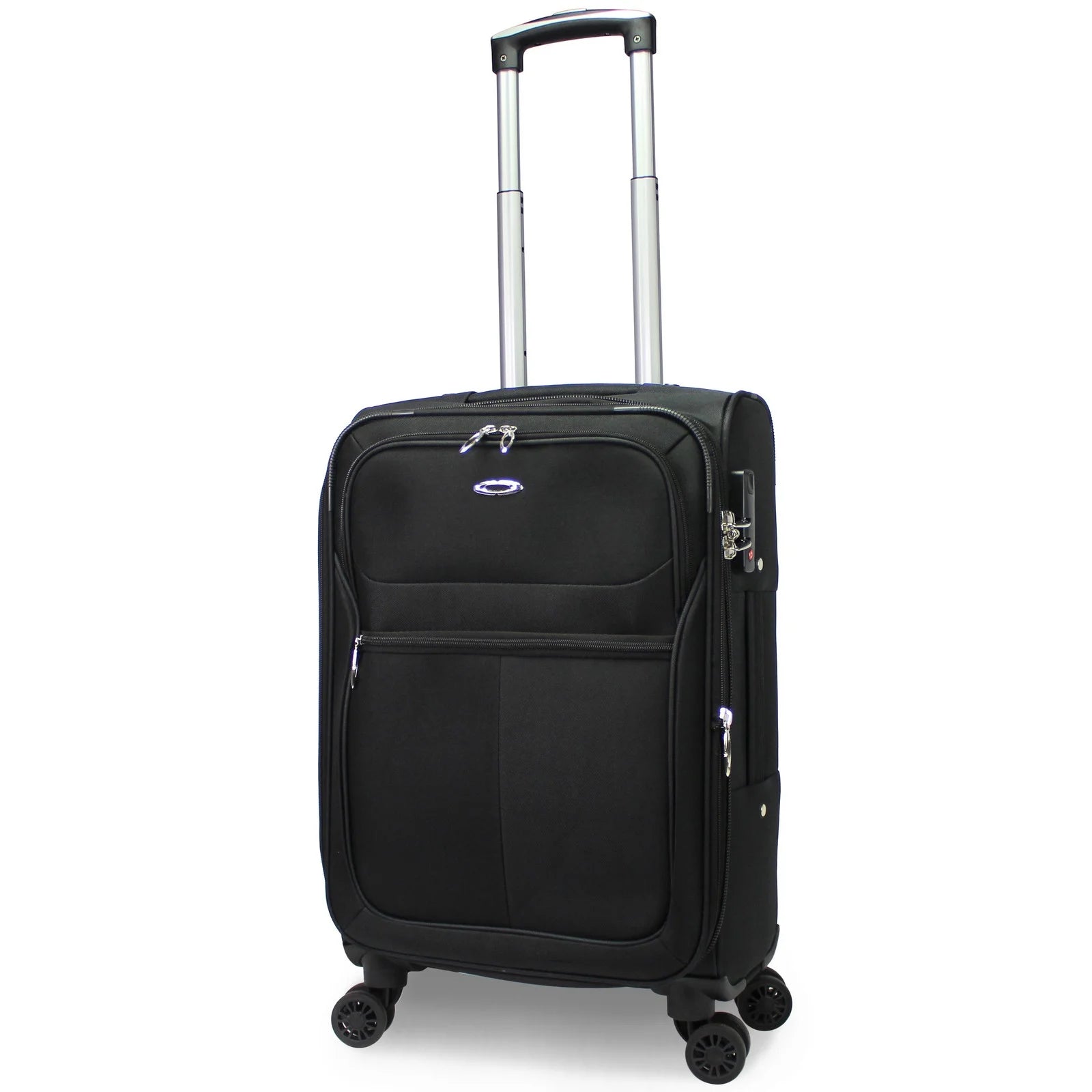 CalBags Kemyer Softside Lightweight 3-Piece Expandable Spinner Luggage Set - Black