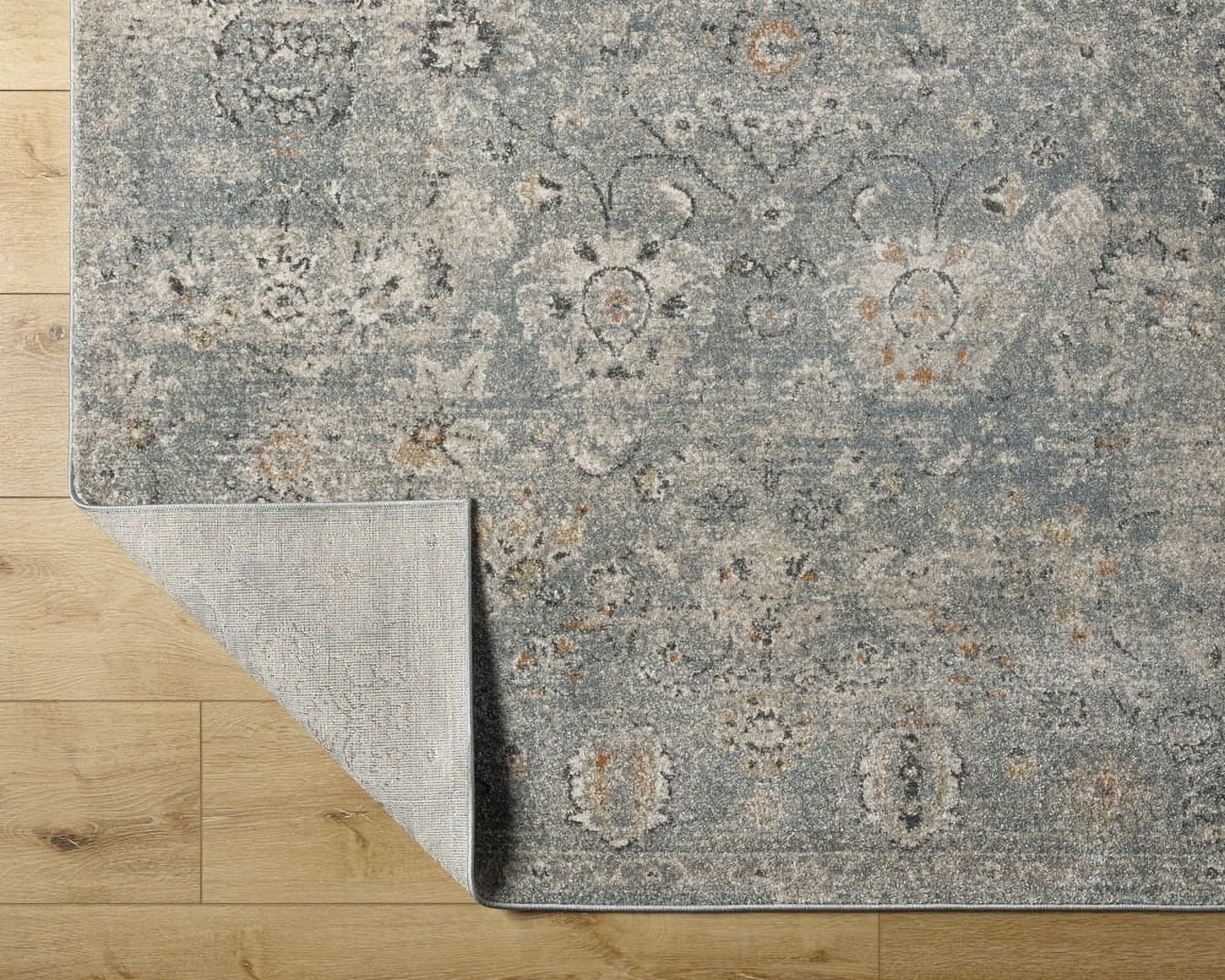 Livabliss Alpharetta Vintage Floral Area Rug,5'3" x 7',Cream/Gray