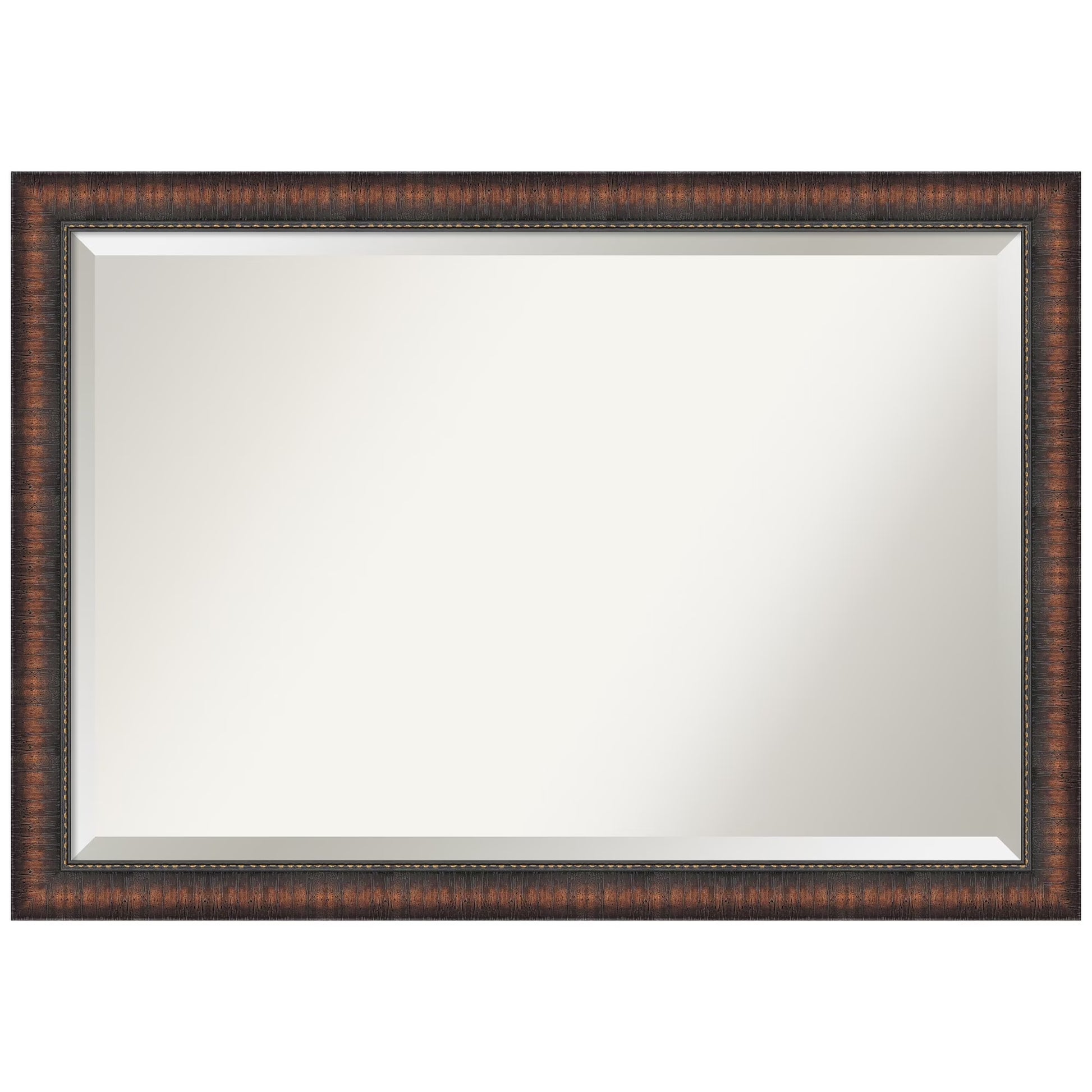 Amanti Art Caleb Brown Beveled Bathroom Wall Mirror