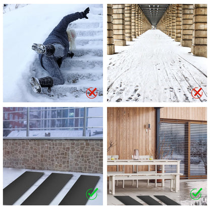 MOPHOTO Heated Snow Melting Mats, Electric Snow Melting Mats, Heated Outdoor Mats for Winter Walkways and Decks, No-Slip Snow and Ice Melt Heated Sidewalk Mat, Connectable w/Power Cord (20" x 60")