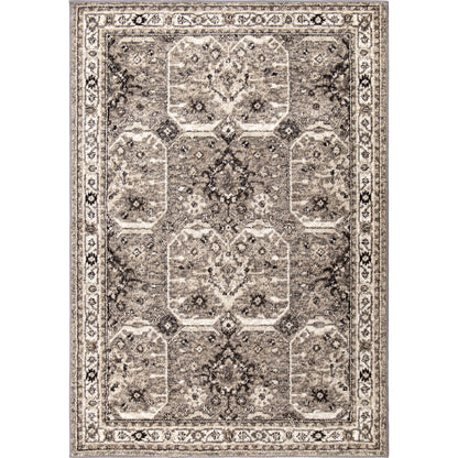 My Texas House Preston 9' X 12' Gray Floral Area Rug