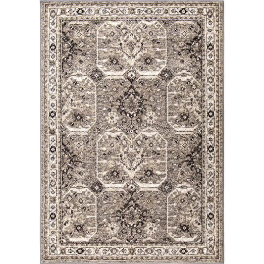 My Texas House Preston 9' X 12' Gray Floral Area Rug
