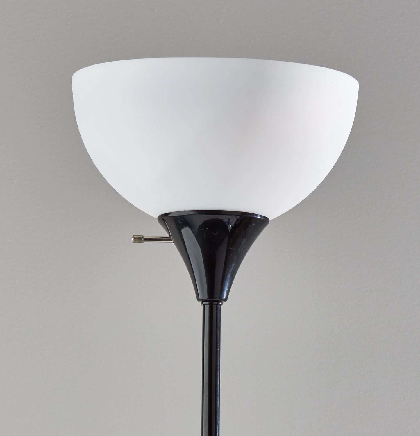 Mainstays 71" Floor Lamp, Black Plastic , Modern Styling for Young Adult Dorm or Adult Home Office.