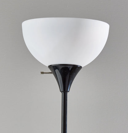 Mainstays 71" Floor Lamp, Black Plastic , Modern Styling for Young Adult Dorm or Adult Home Office.