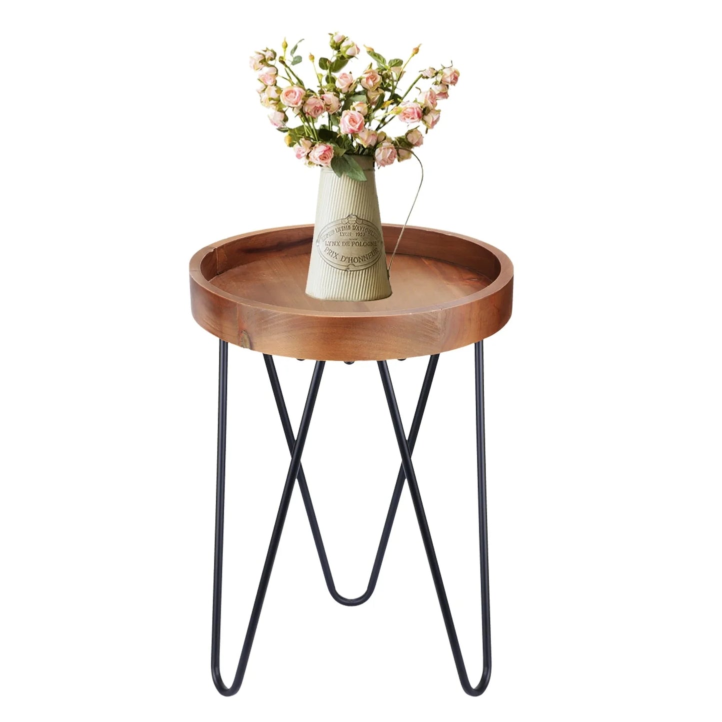 Plant Stand MUMTOP Flower Pots Holder Round End Table for Indoor Outdoor Garden & Patio
