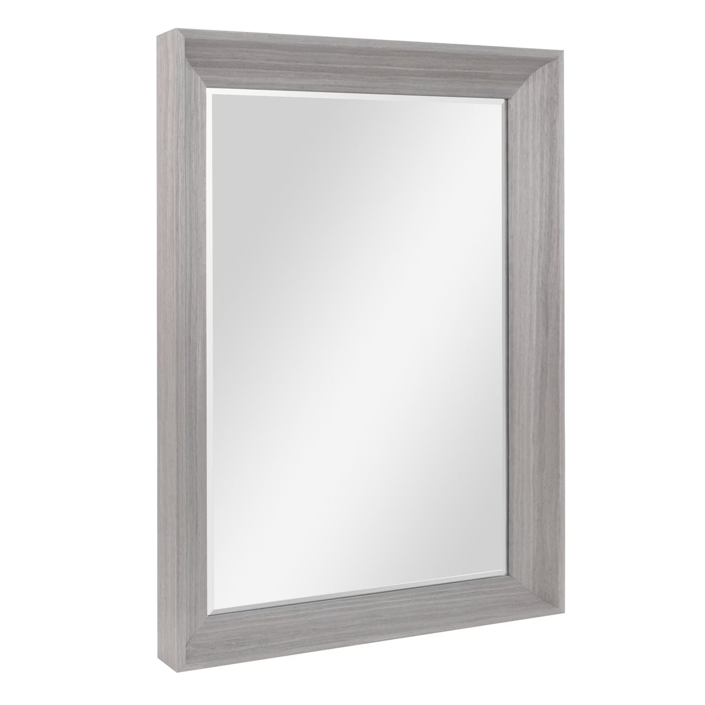 Head West 8006 40.5 x 28.5 in. Transitional Driftwood Wall Mirror - Light Gray