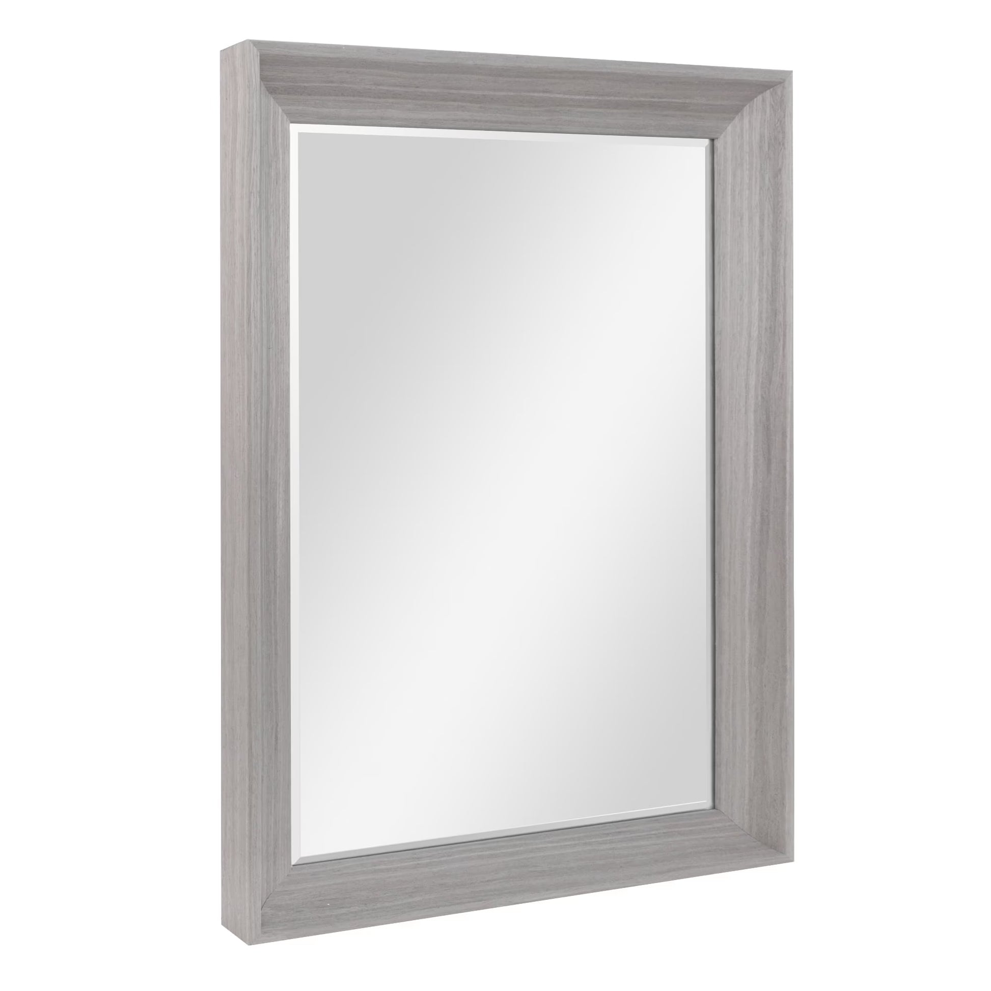 Head West 8006 40.5 x 28.5 in. Transitional Driftwood Wall Mirror - Light Gray