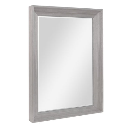 Head West 8006 40.5 x 28.5 in. Transitional Driftwood Wall Mirror - Light Gray