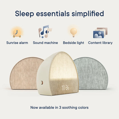 Hatch Restore 2 Sunrise Alarm Clock, Sound Machine, Smart Light (Putty) Your Bedside Sleep Guide, White Noise, Custom Sleep Routines, Dimmable Clock, Deep Sleep, Gentle Alarm, Wake Up Rested