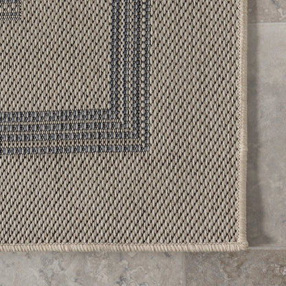 nuLOOM Antonella Bordered Solid Indoor/Outdoor Area Rug, 8' x 10', Beige