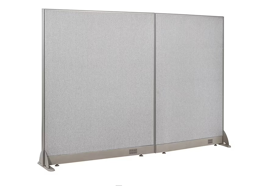 GOF Freestanding Office Partition-Straight Run w/Safety Legs (72"W x 60"H) Room Divider, Privacy Screen, Workstation Cubicle