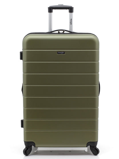Wrangler 3 Piece Luggage Set with Cup Holder and USB Port, Olive Green
