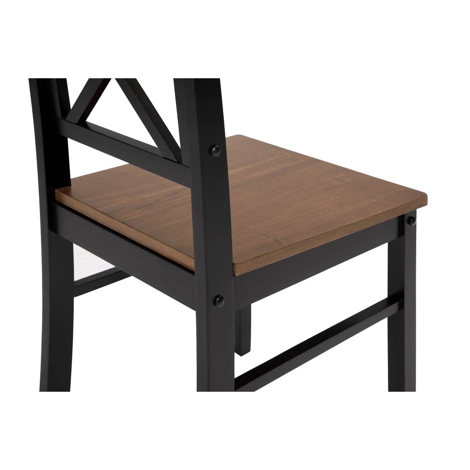 MAYEERTY Eco-Friendly Solid Wood Dining Set Sustainable Dining Table with Black Metal Accents for Home & Restaurant,Light Brown