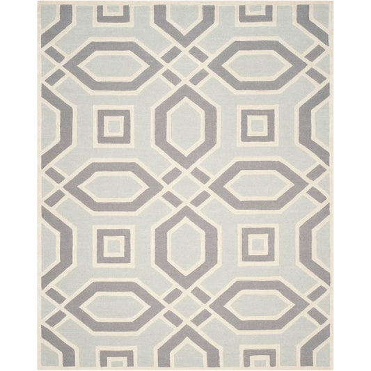 SAFAVIEH Cambridge Judith Geometric Wool Area Rug, Grey/Ivory, 8' x 10'