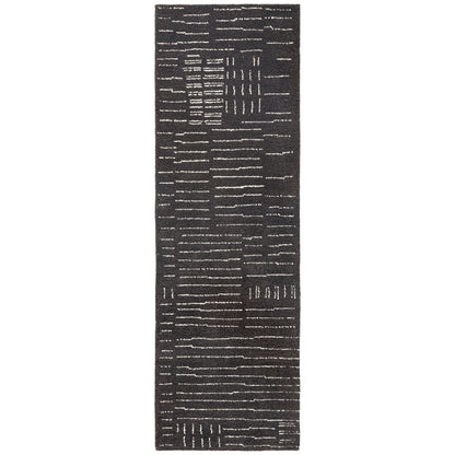 Obeetee Nomad Wool Area Rug Collection, Nina Charcoal