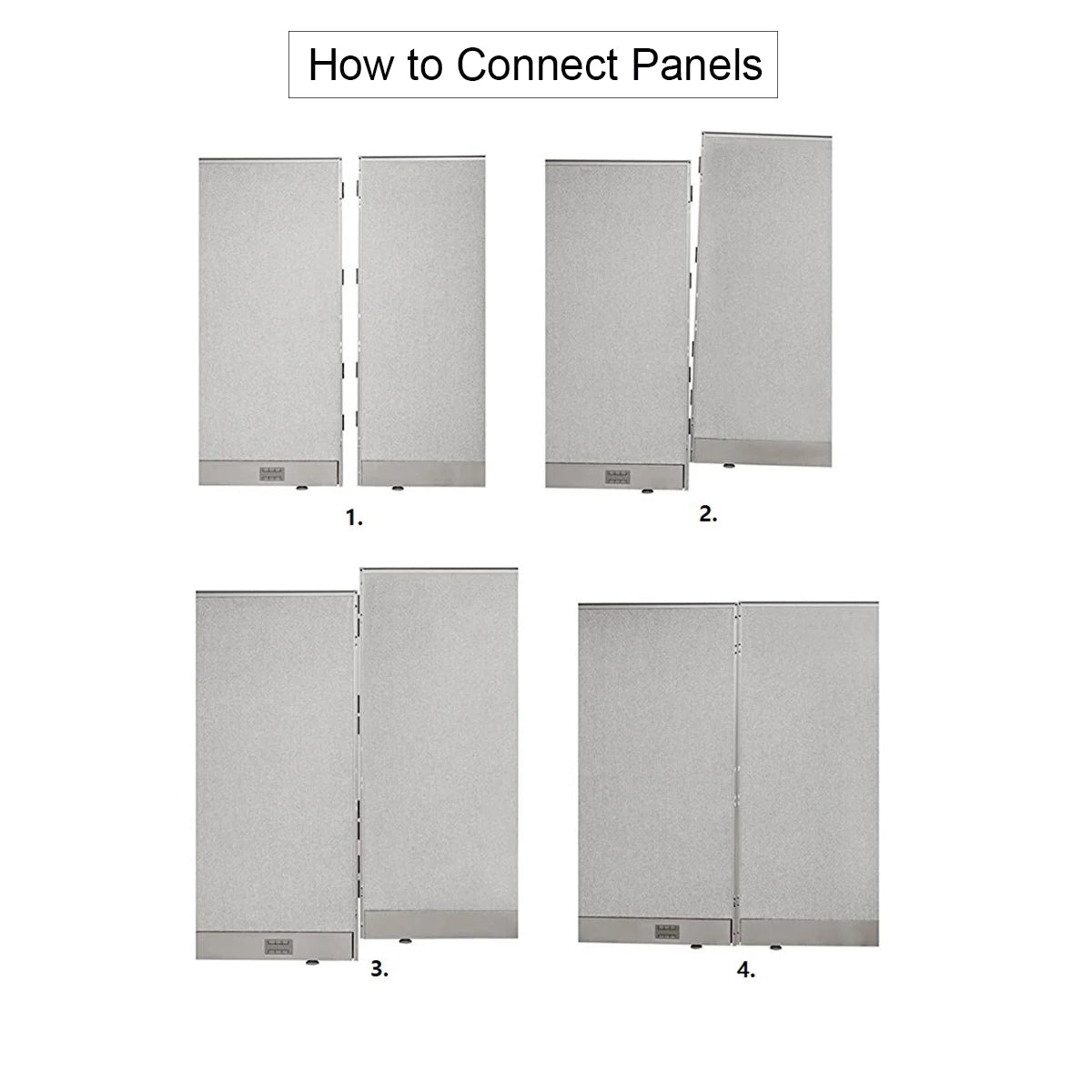 GOF Wall Mounted Office Partition (24”W x 72”H) Privacy Screen, Room Divider, Commercial-Grade Fabric Panels