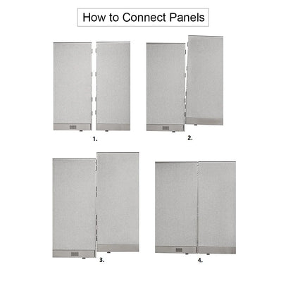 GOF Wall Mounted Office Partition (24”W x 72”H) Privacy Screen, Room Divider, Commercial-Grade Fabric Panels
