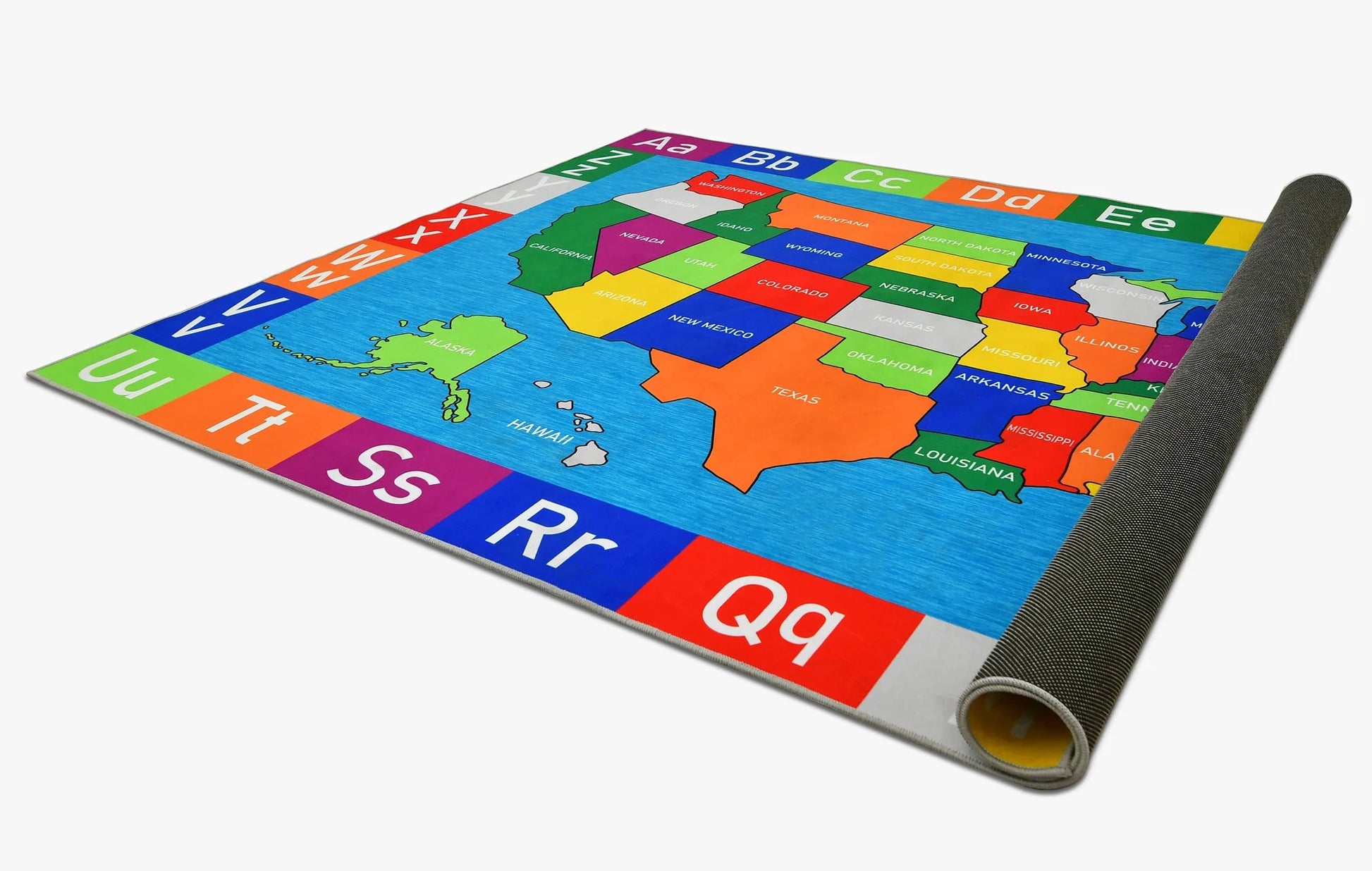 HR Premium Non-Slip USA Alphabet Area Rug for Kids - Educational ABC Design, High-Traction Safety, and Durable Materials