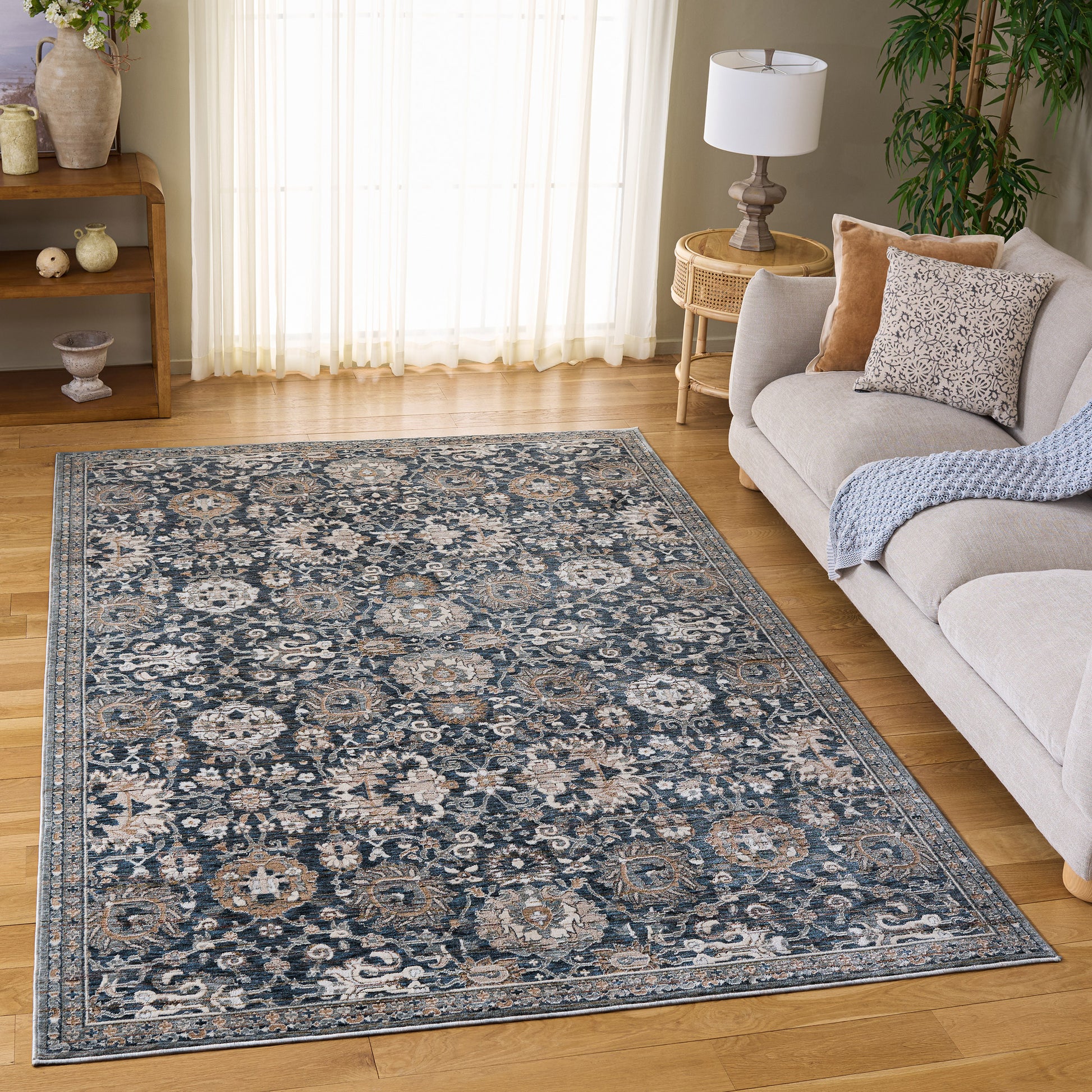 Safavieh Sutton Area Rug, Navy Brown, 6’ x 9’