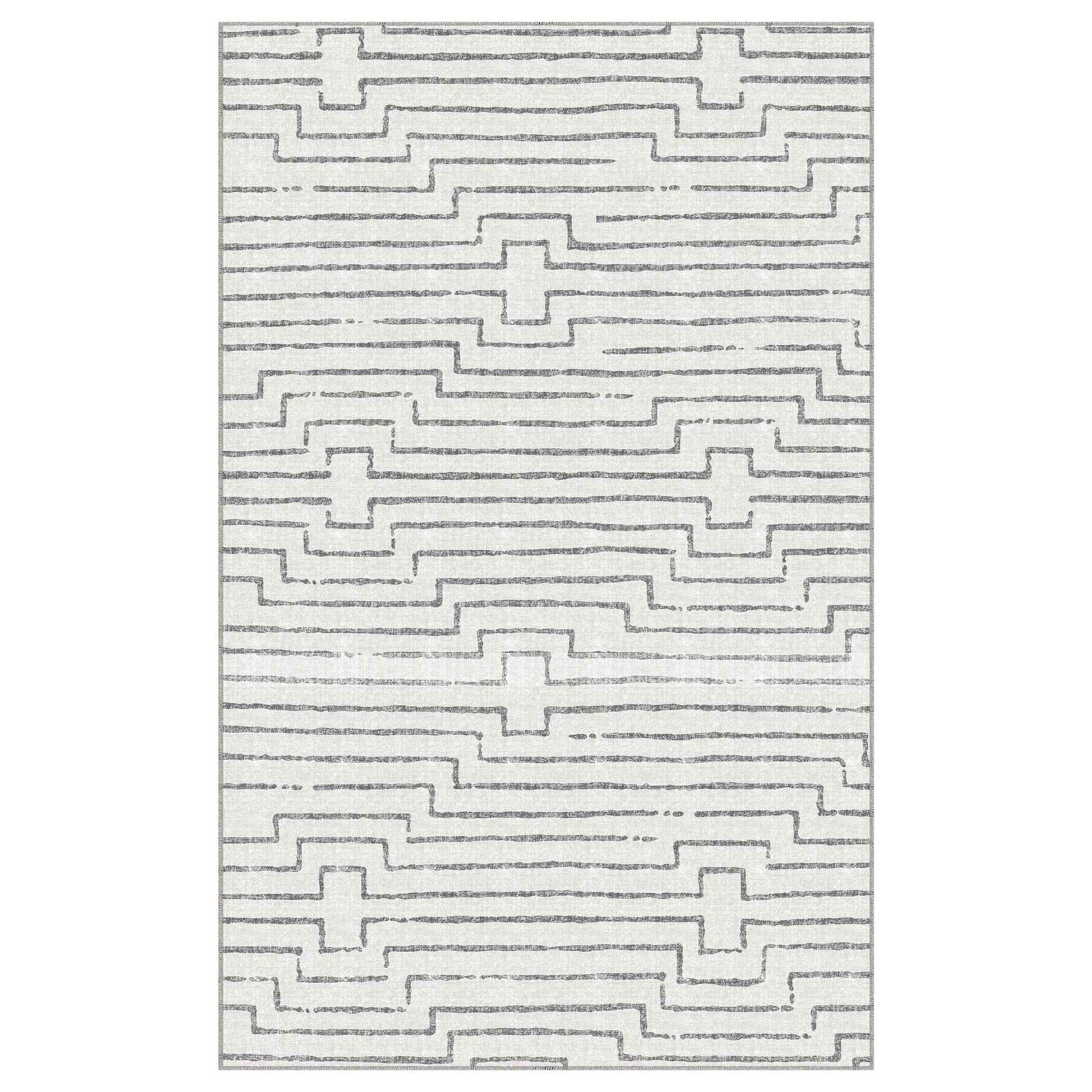 Apache Chenille Area Rug Modern Gray, 5' x 8'