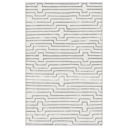 Apache Chenille Area Rug Modern Gray, 5' x 8'
