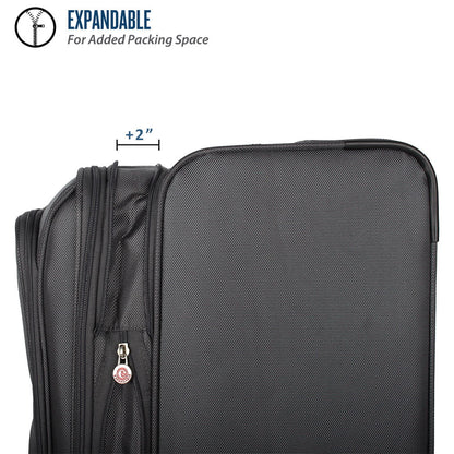 Protege, Arendale Soft Side 32°?Jumbo Expandable Checked Luggage, Charcoal