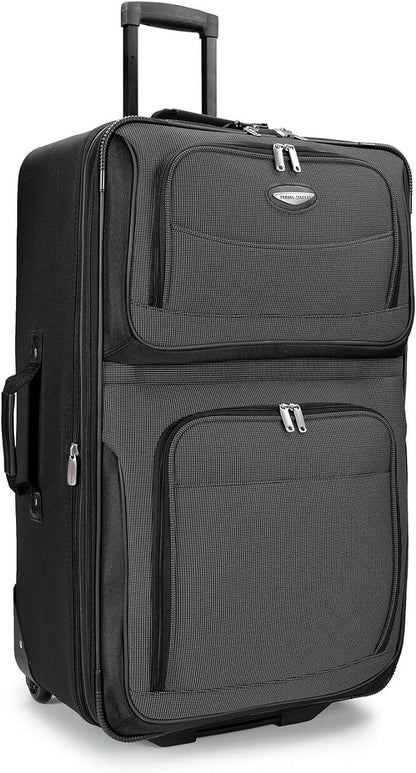 Travel Select Amsterdam Softside Expandable Rolling Luggage, TSA-Approved, Lightweight, Gray, 29" Checked Large