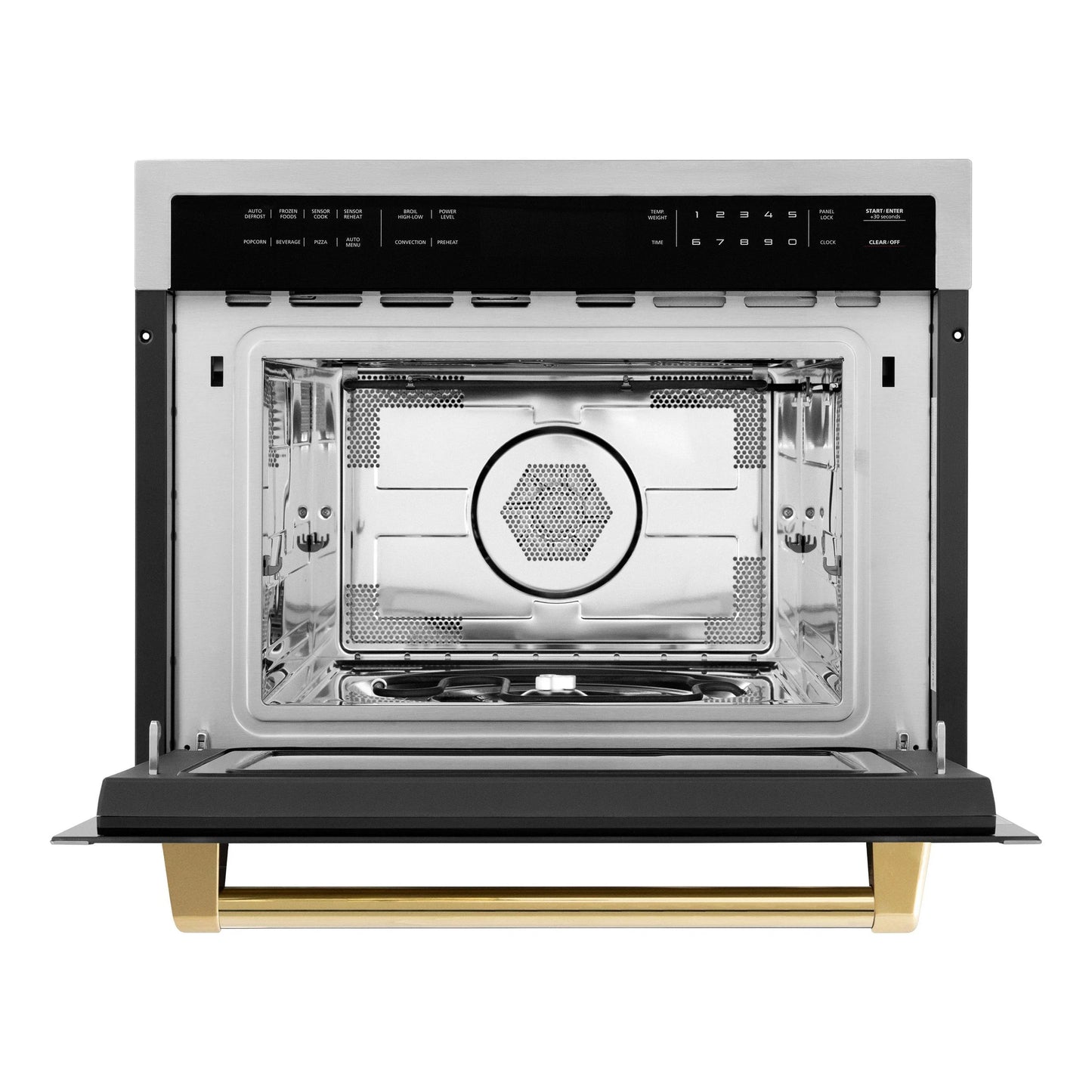 ZLINE Autograph Edition 24" 1.6 cu ft. Built-in Convection Microwave Oven in Stainless Steel and Matte Black Accents