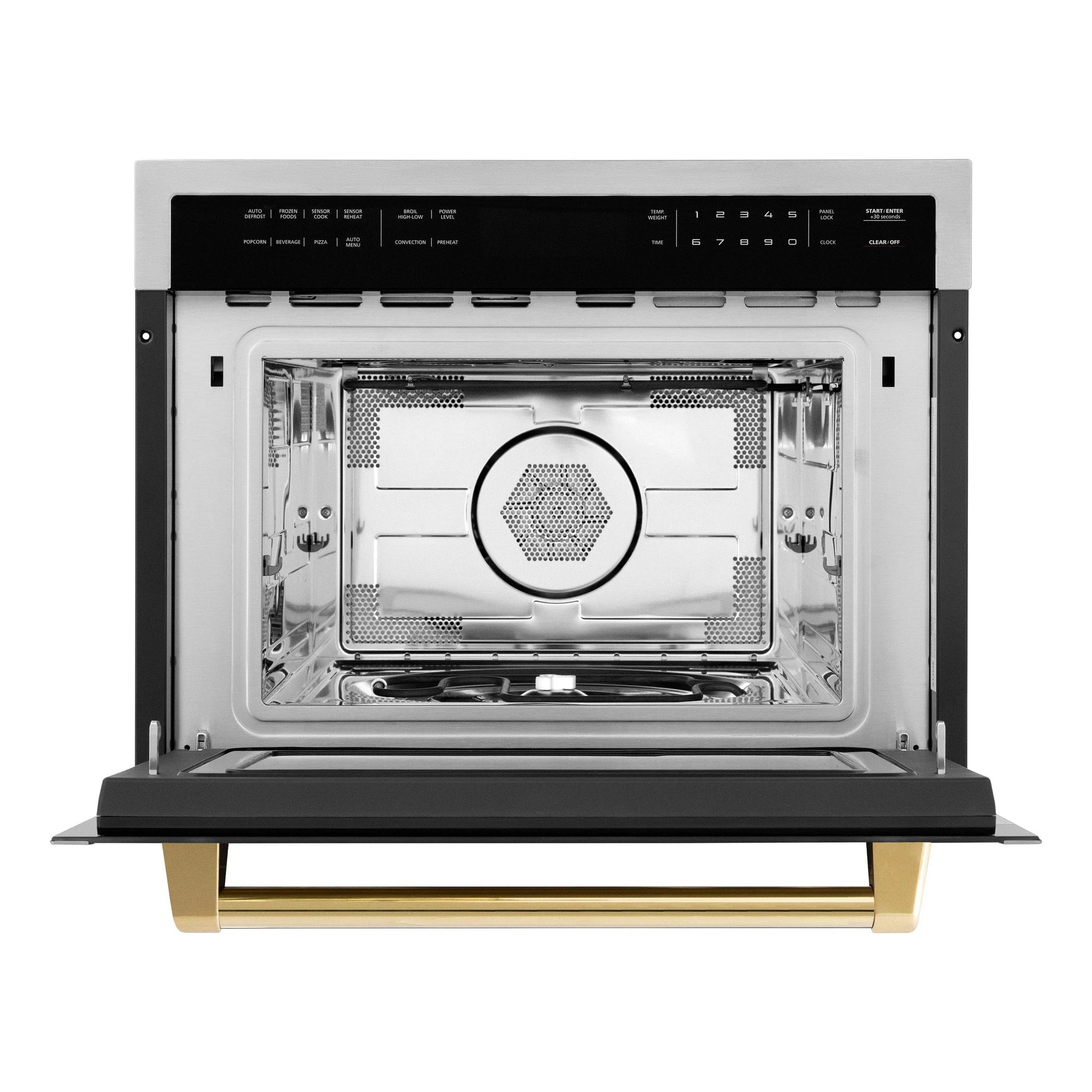 ZLINE Autograph Edition 24" 1.6 cu ft. Built-in Convection Microwave Oven in Stainless Steel and Matte Black Accents