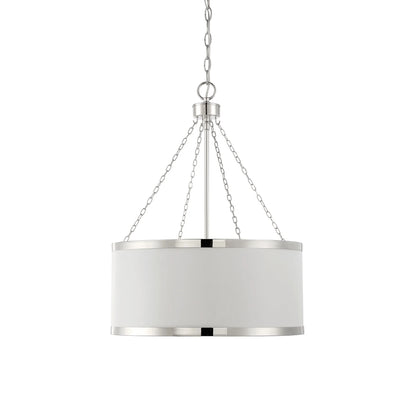 Black with Warm Brass Accents Six Light Pendant from the Delphi Collection