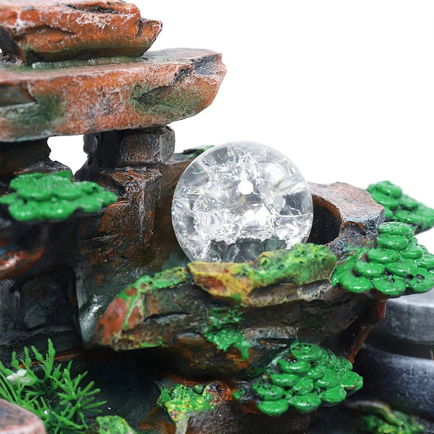 ANQIDI Indoor Water Fountain W/Led And Mist Resin Rockery Waterfall home decoration