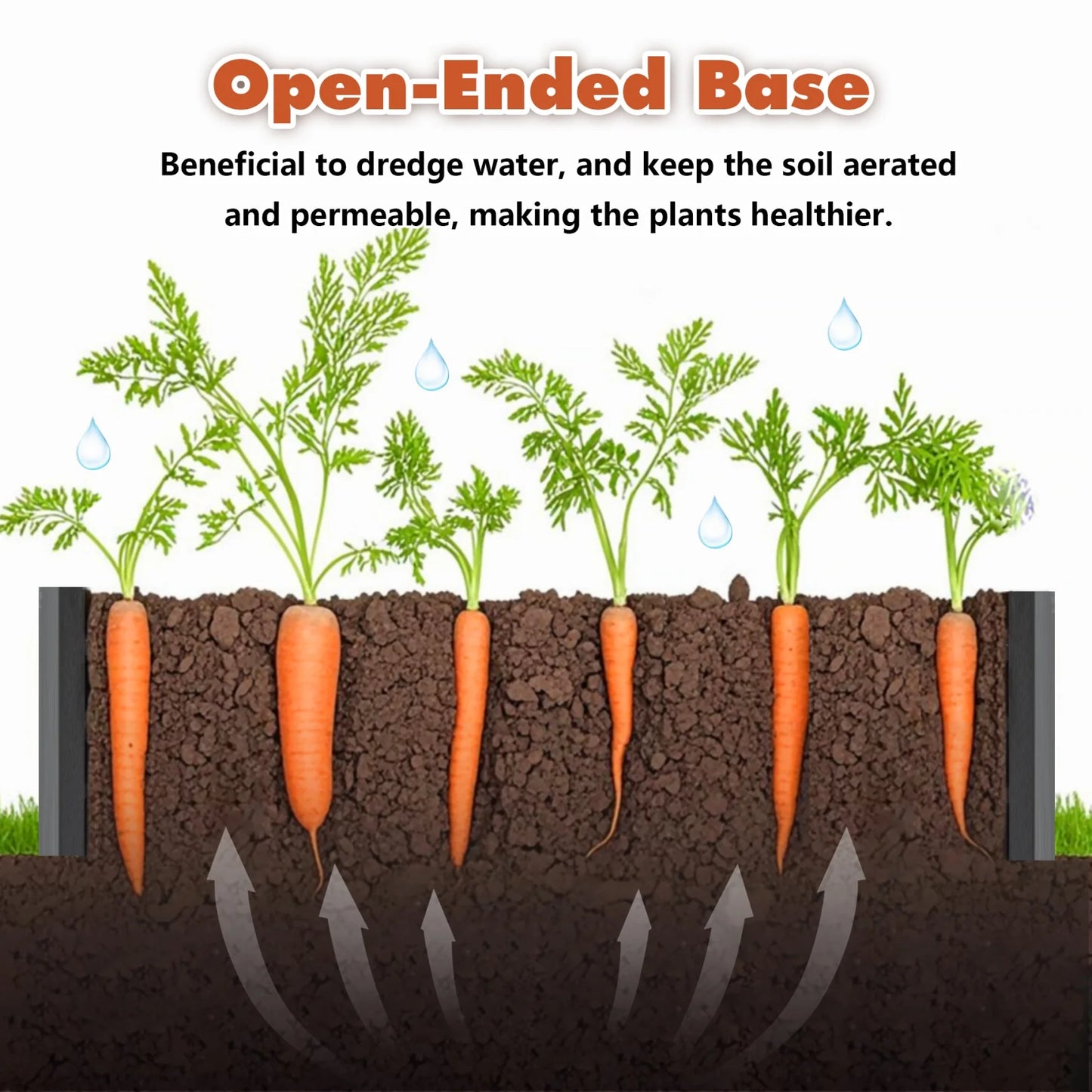 8X4x1 FT Galvanized Raised Garden Bed, Outdoor Planter Box Metal Patio Kit with Reinforcing Rod, Large Planting Bed for Vegetables Flowers Herb, Black