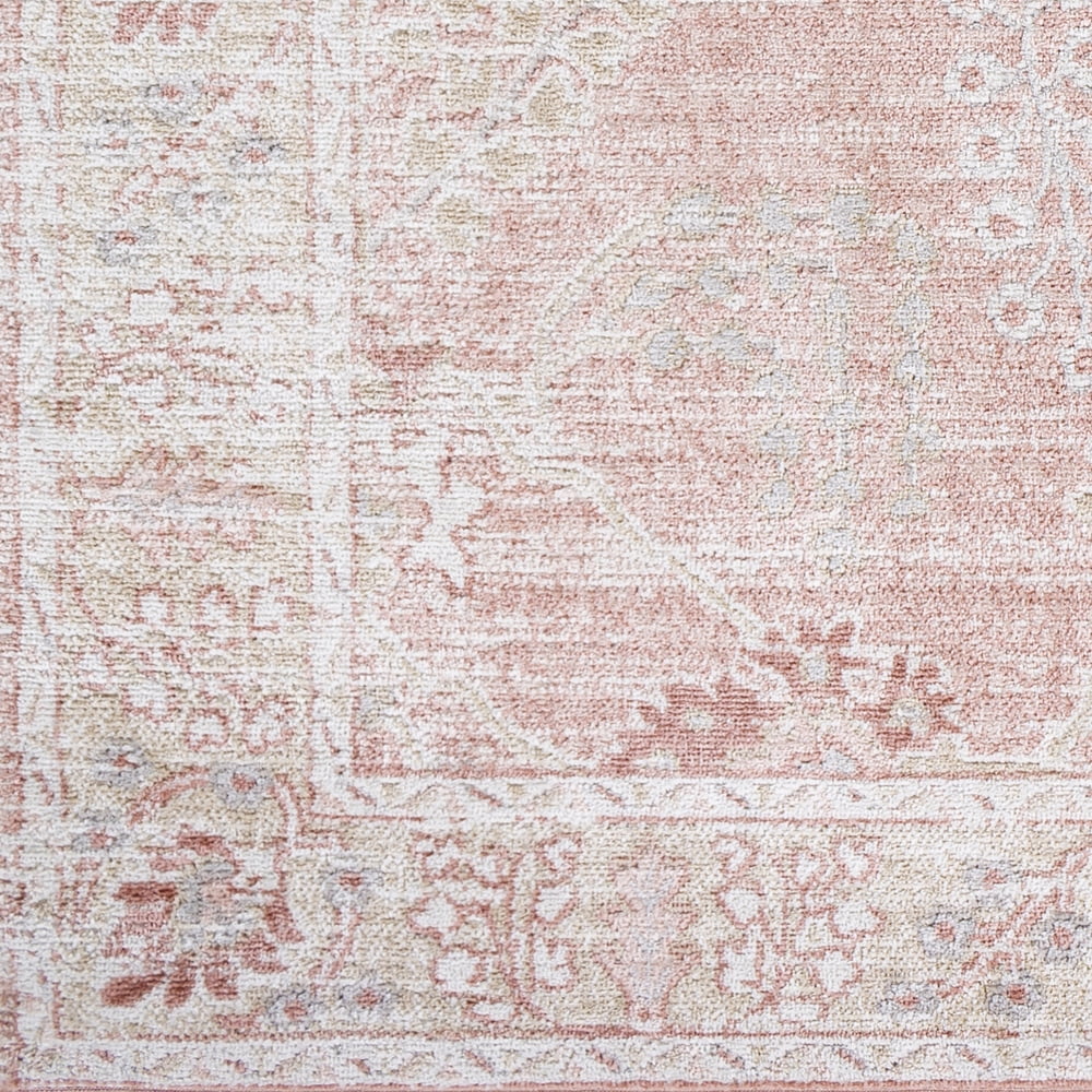 Livabliss St Tropez Vintage Medallion Area Rug,5'3" x 7',Blush