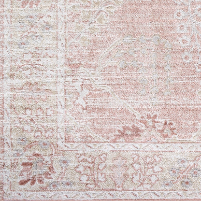 Livabliss St Tropez Vintage Medallion Area Rug,5'3" x 7',Blush