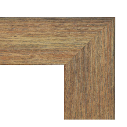 Rayne Rustic Light Walnut Square Wall Mirror
