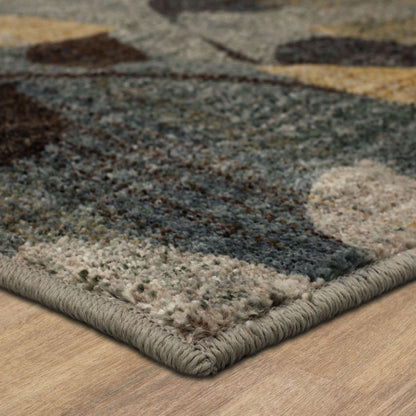 Mohawk Home Dappled Woven Indoor Polyester Area Rug, Sea, 9' 6" x 12' 11"