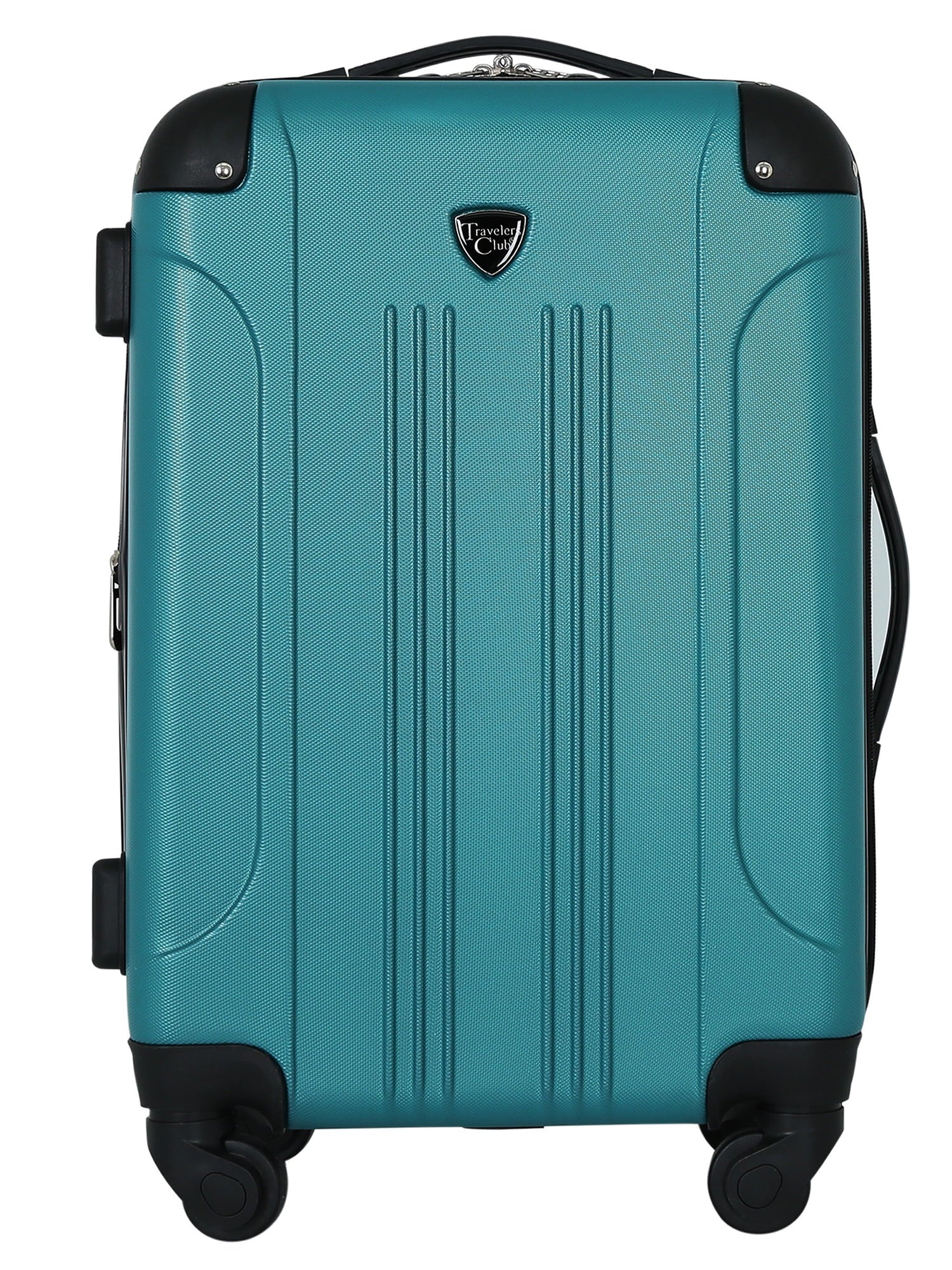 Travelers Club Chicago 20" Hardside Expandable Rolling Carry-on Luggage, Teal