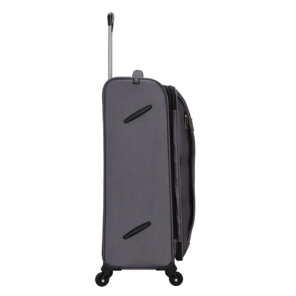 Protege 26-inch Gravity Free Softside Upright Checked Travel Luggage, Grey, Adult