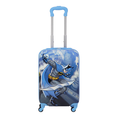DC Comics Batman 21 Inch Kids Rolling Luggage, Hardshell Carry On Suitcase with Wheels, Blue